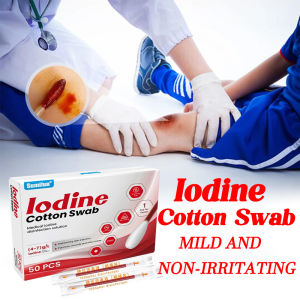 Disposable Iodine Cotton Swab Medical Alcohol Emergency Care Sanitary Supplies Cotton Stick Disinfected Swab Wound Care