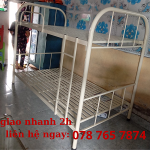 Giường tầng sắt giá rẻ - giường 2 tầng người lớn giá sinh viên hcm- dày dặnchắc chắn bảo hành 2 năm