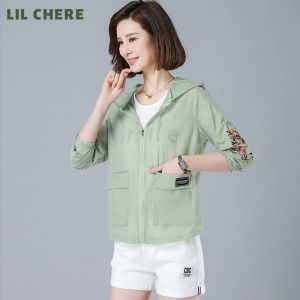 LIL CHERE Summer Sunscreen Clothing Women Lightweight Jackets Thin Short Coat