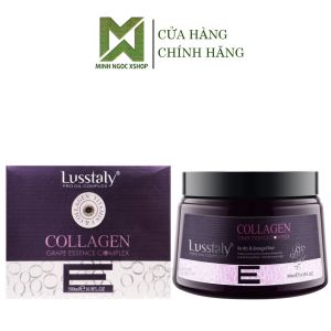 Kem ủ tóc hấp phục hồi chuyên sâu Lusstaly Vitamin E Collagen 500ML chính hãng