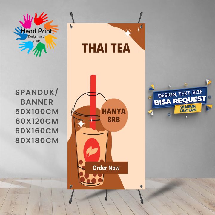 Spanduk Banner Minuman Es Thai Tea Warna Krem 2 60x160 Cm Lazada Indonesia 4983