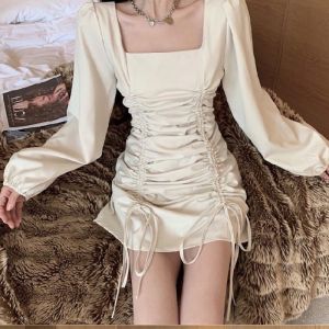 Đầm Body Nhún Rút Dây Tay Bồng Cực Xinh