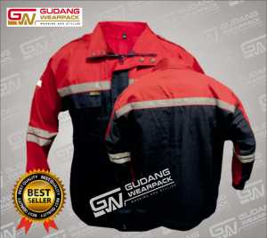 Wearpack Atasan Kemeja Safety Semi Jaket Warna Dongker Merah Full Dada