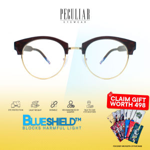 Ken Chan x Peculiar Luxe Round Frame Fashion Glasses Anti-Radiation UV400 Replaceable Lenses Computer Eyewear for Women and Men