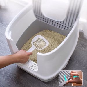 [Mẫu 2 cửa mới]Nhà vệ sinh cho mèo ngăn mùi chống văng cát 2 cửa thế hệ mới 2022 tặng kèm xẻng - 4pets official