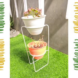 Stand Pot Rak Bunga bahan besi kokoh Minimalis Susun 2
