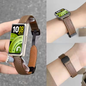 Magnetic Leather Strap For Huawei Band 11 Pro Band11 Smart Watch Bracelet Wristband Belt