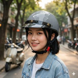 Mũ Thời Trang - An Toàn - Giá Rẻ - Chất Lượng Nón bảo hiểm nửa đầu lưỡi trai kiểu dáng đơn giản hàng chính hãng bảo hành 12 tháng