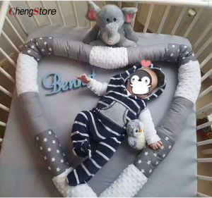 12*250ซม.เตียงเด็กทารกกันชน-เด็กตุ๊กตาผ้าฝ้ายหมอน Crib แผ่นรองกันชนสำหรับทารกที่รองป้องกันของเตียงนอนเด็กตกแต่งห้อง