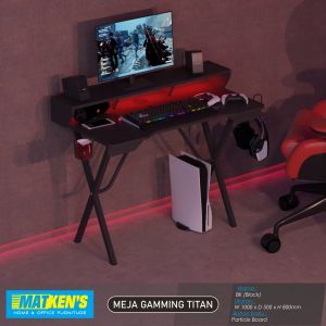 Trenz Furniture - Meja Komputer Meja Gaming Meja PC Meja Laptop LED Minimalis Terlaris Matkens