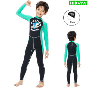 ชุดว่ายน้ำเด็กชายแห้งเร็วชุดว่ายน้ำเด็กแขนยาวชุดป้องกันแสงแดดสำหรับเด็ก Rash Guardชุดดำน้ำแบบเต็มตัวชุดว่ายน้ำระบายอากาศได้ชุดว่ายน้ำชิ้นเดียวสำหรับการฝึกว่ายน้ำท่อง