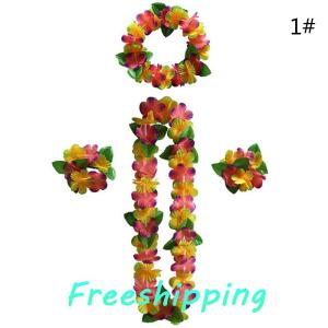 baoxue 4 Vòng Cổ Vòng Hoa Phong Cách Hawaii hoa trang trí tự làm Đầm dự tiệc lạ mắt