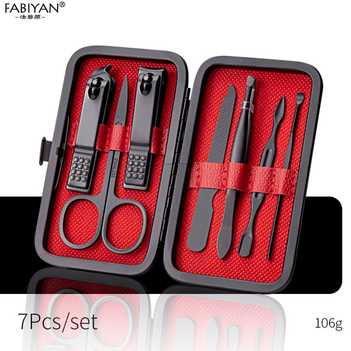 7 Pcs Stainless Steel Nail Clippers Manicure Kit Pedicure Clipper Nail