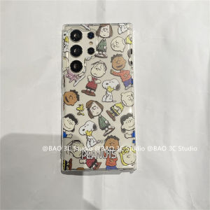 Hot Phone Case Samsung Galaxy S25 S24 S23 S22 S21 + Ultra FE Plus 5G New Cute Cartoon Fashion Snoopy Casing Ultra-thin Silicone Anti-fall Soft Cover 2025