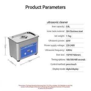 【Seller Recommend 】CHUANGCHAO  2L/3.2L  Digital Ultrasonic Cleaner Adjustable Heating Timing Cleaning Lab Machine