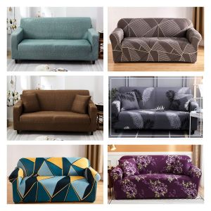 [PH STOCK]  Sofa Cover 1 2 3 4 Seater  Universal L-Shape Slipcover Home Room Decoration Plain color including foam stick one sofa cover one free pillow case