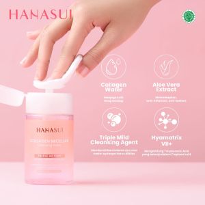 HANASUI Collagen Micellar Cleansing Water | Waterproof Make Up Remover + Collagen Water