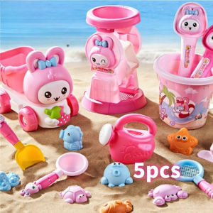 Beach Toys Set Summer Outdoor Toys Funnel Tools Cart Toys Children Rabbit Beach Sand Toys Set Kids Gifts