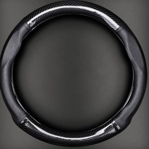 Bọc vô lăng TTAUTO kiểu dáng D Cut cho xe ô tô từ 4 đến 7 chỗ chất liệu da vân carbon cao cấp