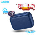 Acome Special Bundling Speaker Bluetooth 5.0 Portable Ultra Bass TWS  A1 + ACOME Micro SD Card 32GB High Speed Up To 90MB/S Class 10 Memory Card All device - Garansi Resmi 1 Tahun. 