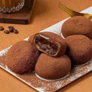 Japanese Chocolate Mochi Daifuku Soft Fragrant Sweet Stuffed With Rich Chocolate