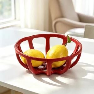 xpkQ Creative Hollow Fruit Bowl Desktop Pretty Art Fruit Basket Ornament Unique Aesthetic Luxury Decorative Trays Home Decoration 4P7H5