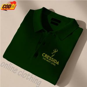 Kaos Polo Shirt Kerah Pria Cressida  Terbaru / Kaos Polo Casual Distro Logo Text Kuning