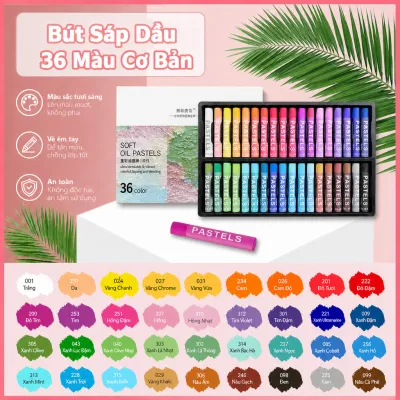Bút Sáp Dầu Pastel 12/24/36/48 Màu Soft Oil Pastel Oil Crayons Màu sáp dầu cho Học sinh Hoạ Sĩ Vẽ tranh nổi