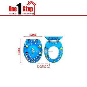 🌹OCEAN DESIGN🌹 ROUND TOILET SEAT COVER