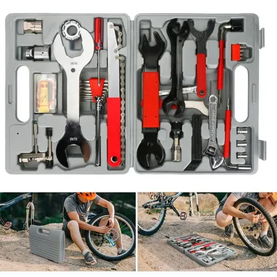 44pcs/Set Bike Repair Tool Set MTB Multi Function Repair Tool Box Wrench With Box High Quality Repair Kit Suitable For Biycle