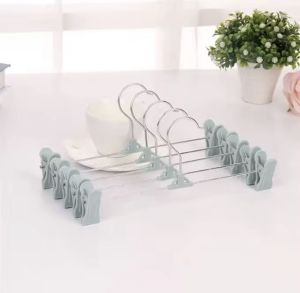 COD 10PCS New colored stainless steel clip holder for hanging pants and leggings