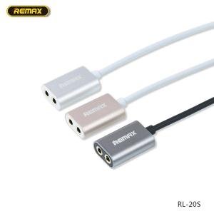 REMAX RL-S20 3.5mm Jack Audio Sharing Cable Support Earphone and Microphone Function 2in1 Cable