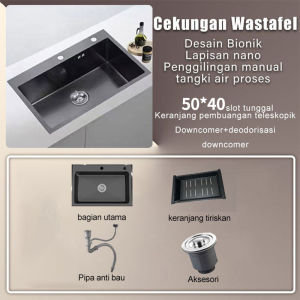 Kitchen Sink Wastafel Dapur Model Premium Multifungsi Wastafel Dapur Stainless Mewah Ketebalan 3.0mm