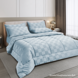 ibed ผ้านวม เย็บติด พร้อมห่ม Softex Satin (ทอลายตาราง) - CHECKERED COLLECTION