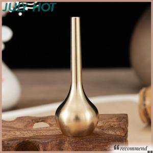 [JULYHOT] แจกันทองแดงบริสุทธิ์ทองตกแต่งห้องนั่งเล่นโบราณแจกันดอกไม้ที่ไม่ซ้ำกัน