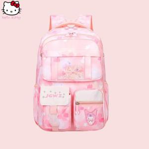 Christmas gifts Halloween Kawaii Sanrio New Student Backpack Kuromi Cartoon Anime Large Capacity Lightweight Spine Protection Multi Pocket Sweet Schoolbag
