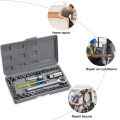 original 8 to 24 socket wrench tool set car motorcycle repair combination box. 