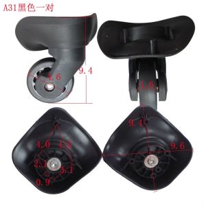 1 Pair Set Luggage Wheel Replacement Trolley Bag Wheel Accessories Universal Wheels Suitcase Trolley Case Wheel Travel Suitcase Swivel Casters Roller