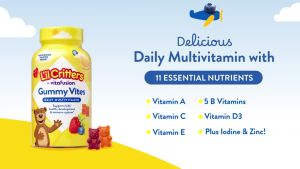 Kẹo Dẻo Gấu Lil Critters Gummy Vites Multivitamins - Bổ Sung Vitamin Tổng Hợp Cho Trẻ Từ 2 Tuổi - Tăng khả năng tập trung phát triển trí não & thị giác.  ✅ Giúp trẻ ăn ngon ngủ ngon năng lượng dồi dào mỗi ngày.  ✅ Bổ sung dinh dưỡng thiết yếu cho trẻ