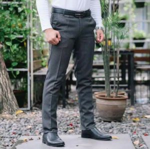 Celana Formal pria model slim fit/ Celana Kerja murah bahan semiwoll