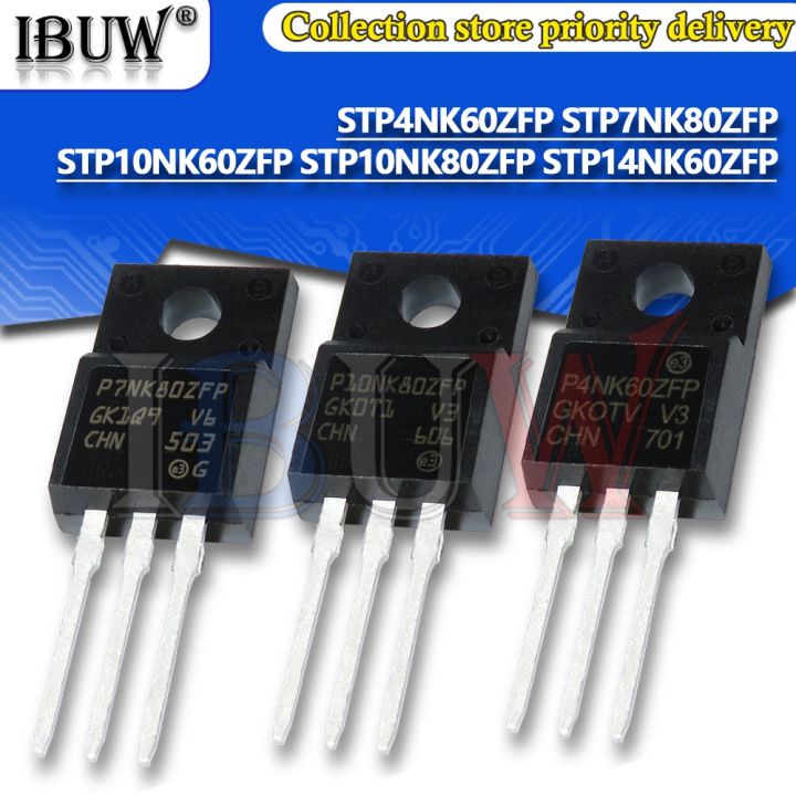 10ชิ้น STP4NK60ZFP STP7NK80ZFP STP10NK60ZFP STP10NK80ZFP 14NK60ZFP ...