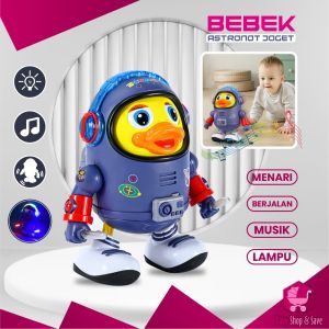 BabyShop-M311 Mainan Anak Bebek Astronot Joget Robot Menari Ada Lampu + Musik / Dancing Robot Joget Space Duck Dance Kids / Mainan Bebek Luar Angkasa