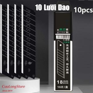 Dao Rọc Giấy Thép không gỉ công nghiệp gia dụng dụng cụ dao dọc giấy lưỡi SK5 cắt sắc bén bền bỉ tay cầm chắc chắn