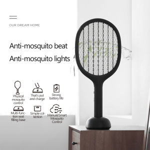 Solove Electric Mosquito Swatter Rechargeable Household Multi-function LED Lamp Strong Hit Fly Swatter to Lure Mosquito Lamp
