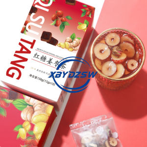祁素堂红糖姜茶红枣桂圆枸杞黑糖Brown Sugar Ginger Tea Red Dates Wolfberries Brown Sugar Individually Wrapped Tea Bags