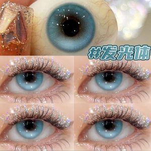 美丽眼睛 时尚美瞳 6 Monthes Doll Green Ice Transparent 14.5 Large-diameter Glasses Student Party破碎玩偶绿冰透无锁边美瞳14.5大直径隐形眼镜学生党半年抛爆款