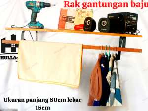 Rak Gantungan Pakaian Ukuran 80x15cm Rak Gantungan Baju Rak Gantung