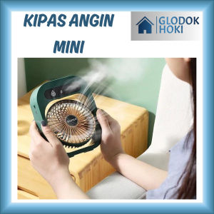 GH - KIPAS ANGIN MINI TANGAN MEJA DUDUK MINI EMBUN MINI AIR CONDITIONER ICE FOG SPRAY MISTY FAN PORTABLE