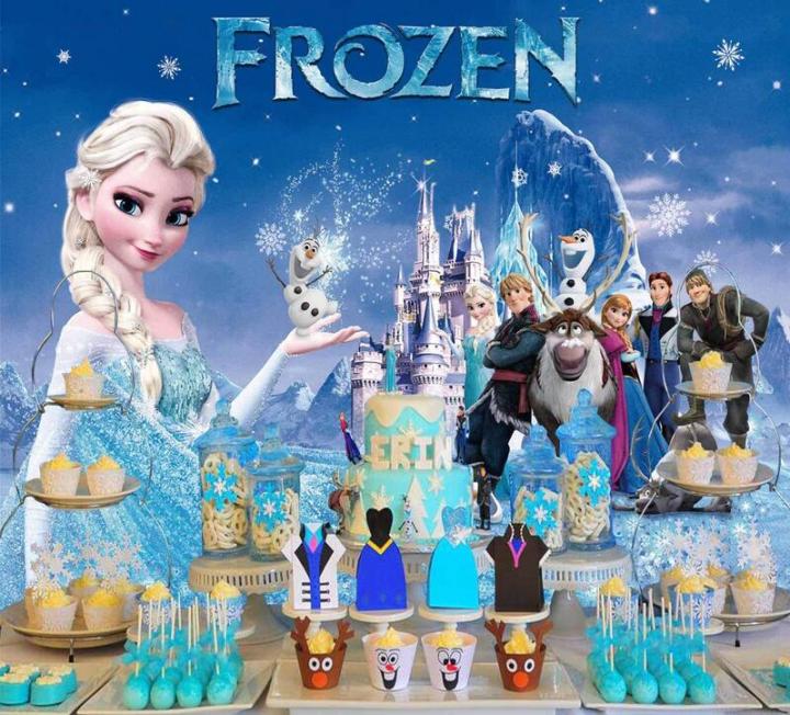 5X3ft Frozen Girl Backdrop 1st Birthday Baby Shower for Girl Elsa