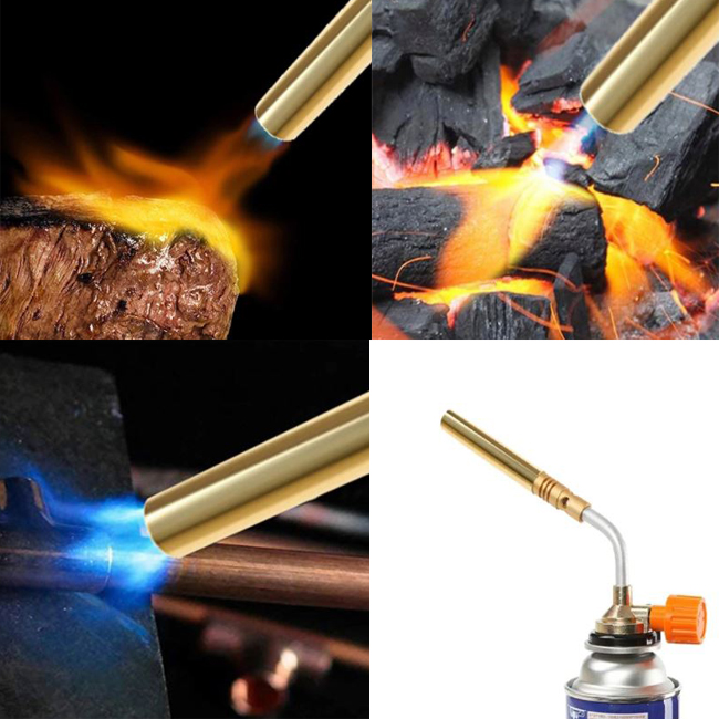 Portable Butane Torch Adjustable Butane Burner Welding Gas Torch Flame